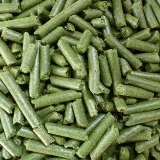 Emerald green grass pellets